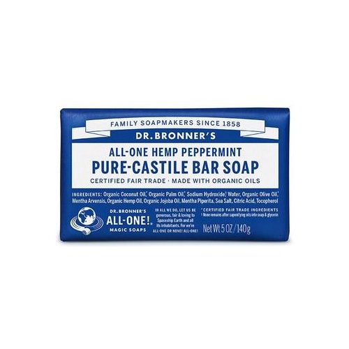 Dr Bronner's Castile Bar Soaps 140gm Peppermint