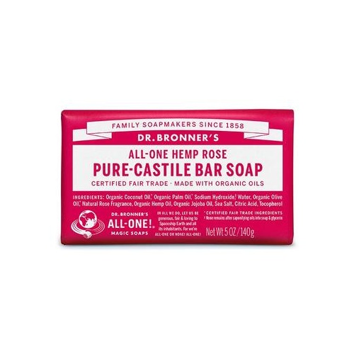 Dr Bronner's Castile Bar Soaps 140gm Rose