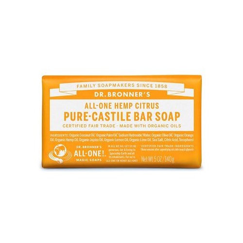 Dr Bronner's Castile Bar Soaps 140gm Citrus Orange