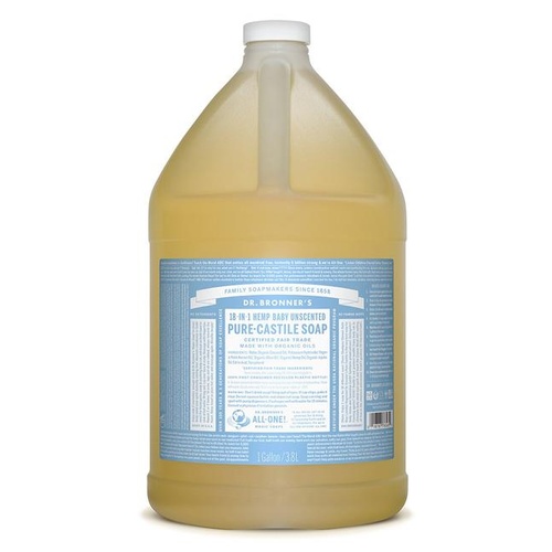 Dr Bronner's Castile Liquid Soap 3.78ltr Baby-Mild Unscented