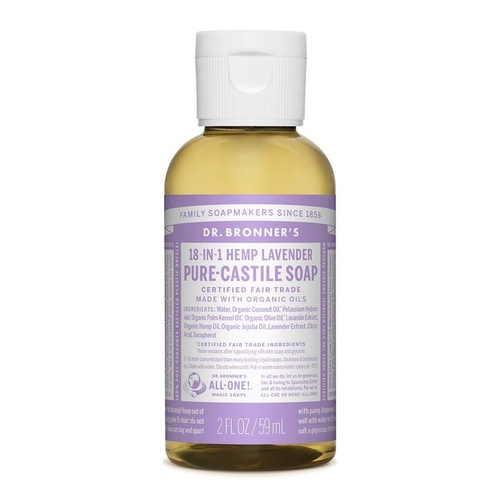 Dr Bronner's Castile Liquid Soap 59ml Lavender