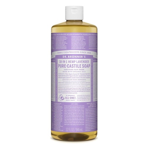 Dr Bronner's Castile Liquid Soap 946ml Lavender