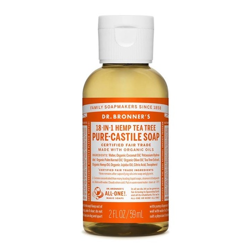 Dr Bronner's Castile Liquid Soap 59ml Tea Tree