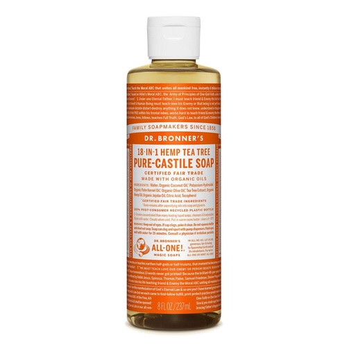 Dr Bronner's Castile Liquid Soap 237ml Tea Tree