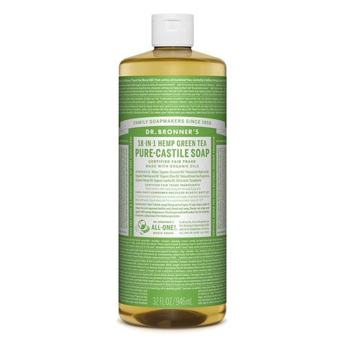 Dr Bronner's Castile Liquid Soap 946ml Green Tea