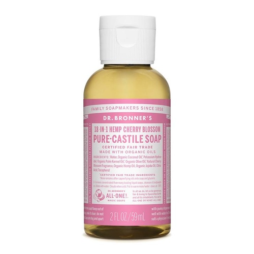 Dr Bronner's Castile Liquid Soap 59ml Cherry Blossom