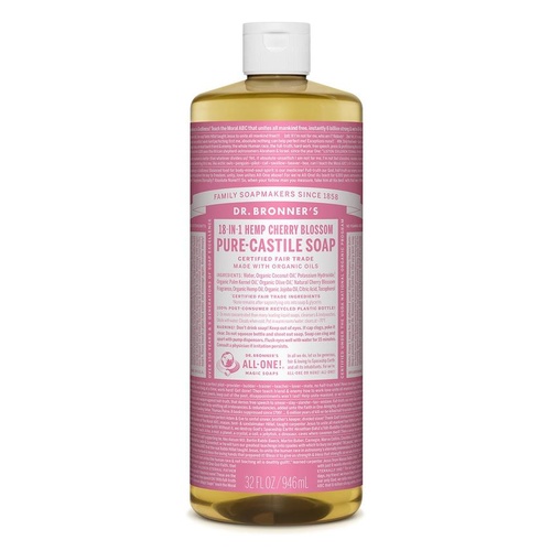 Dr Bronner's Castile Liquid Soap 946ml Cherry Blossom