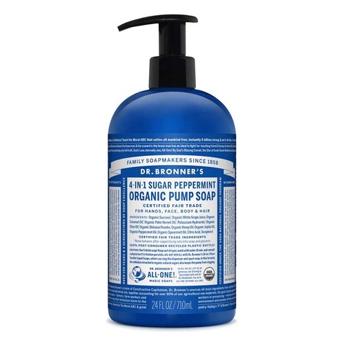 Dr Bronner's Hand&Body Pump Soap S/mint/P/rmint 710ml