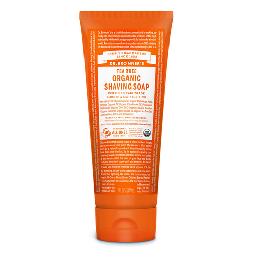 Dr Bronner's Shaving Gel 207ml Tea Tree