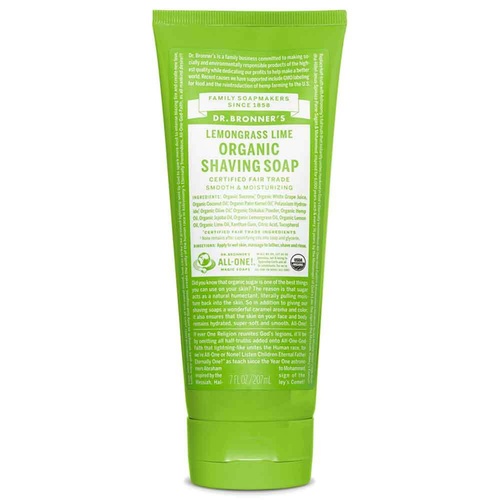 Dr Bronner's Shaving Gel 207ml Lemongrass Lime