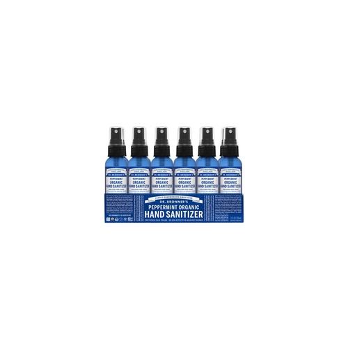 Dr. Bronner's Org Hand Sanitizer Peppermint 59ml x 12