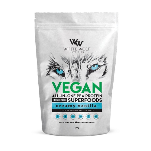 White Wolf Vegan Creamy Vanilla Protein 1Kg