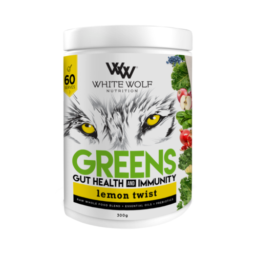 White Wolf Lemon Twist Immunity+ Greens Super Blend 60 Serves 300g