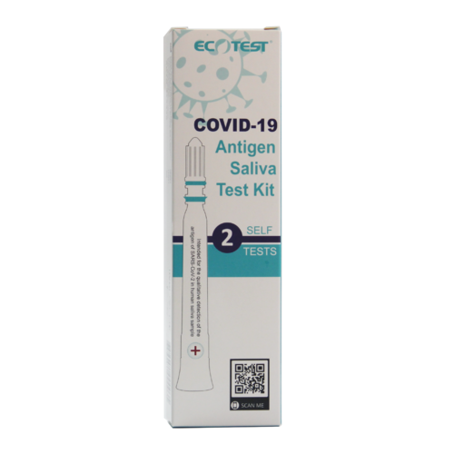 EcoTest Eco Saliva Covid Rapid Antigen Test 2 Pack